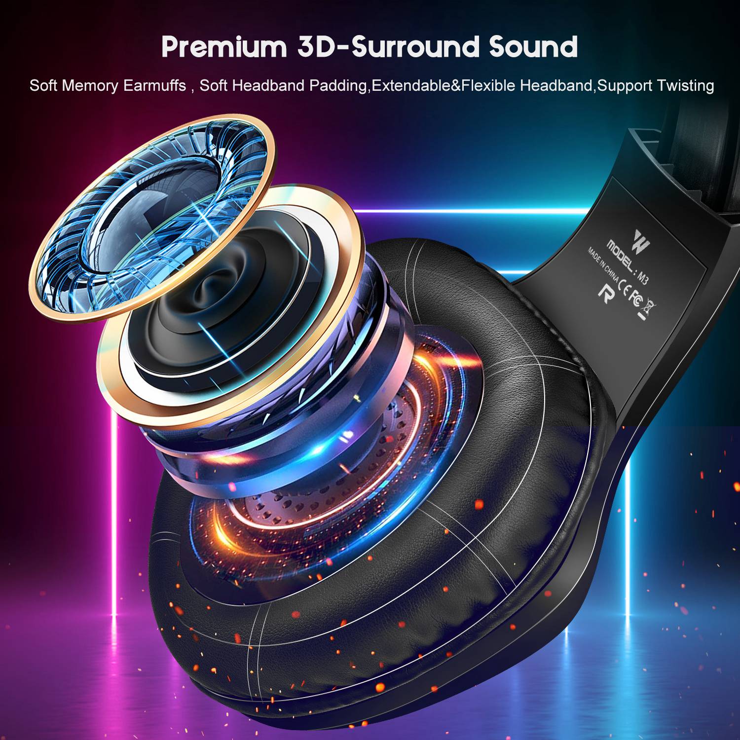 WINTORY M3 Wired Over-Ear E-sports Headphone Ergonomic Computer Gaming Headset with RGB Light WINTORY M3 Wired Over-Ear E-sports Headphone Ergonomic Computer Gaming Headset with RGB Light